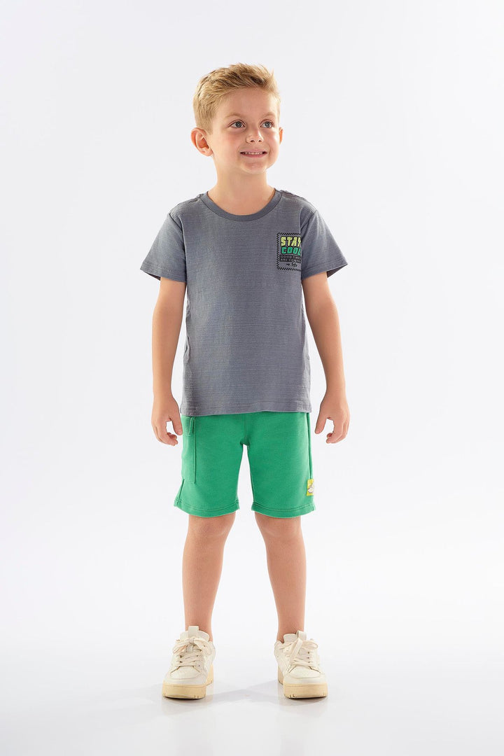 UP BABY NIÑO CONJ DE SHORT GREY