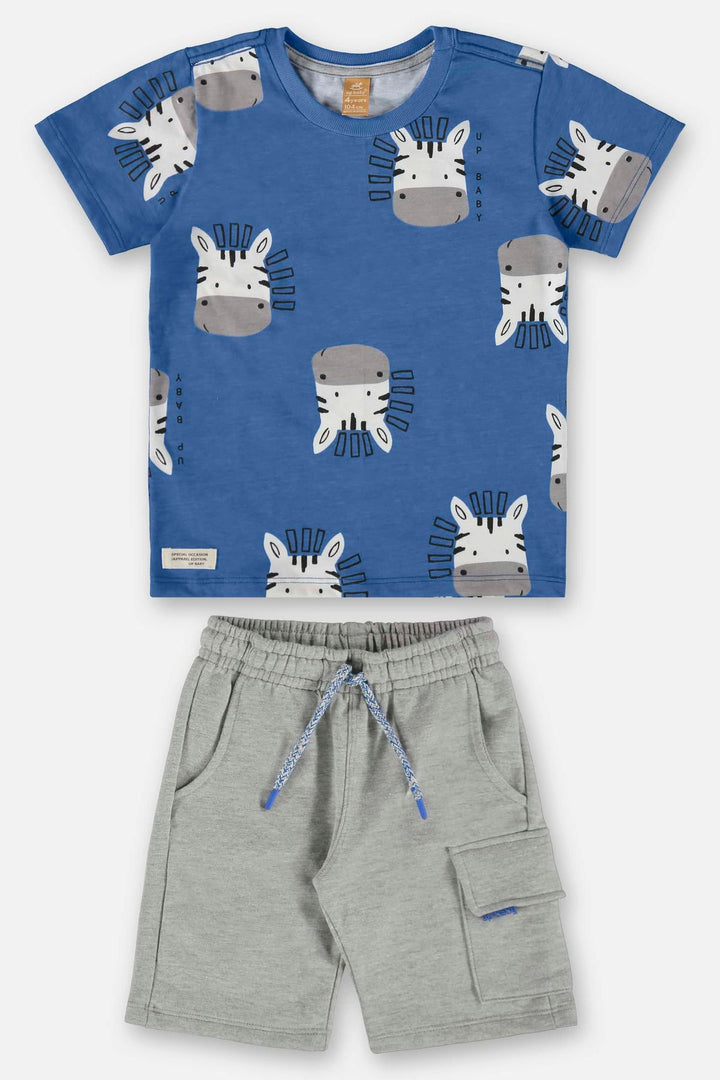 UP BABY NIÑO CONJ DE SHORT BLUE