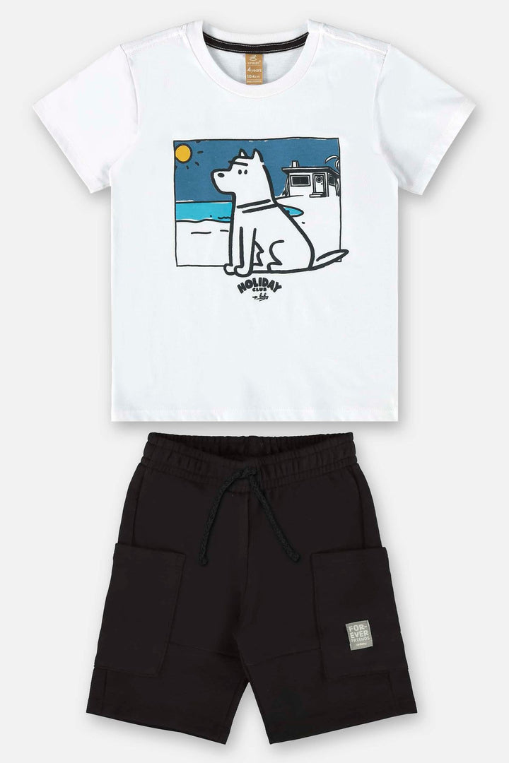 UP BABY NIÑO CONJ DE SHORT WHITE