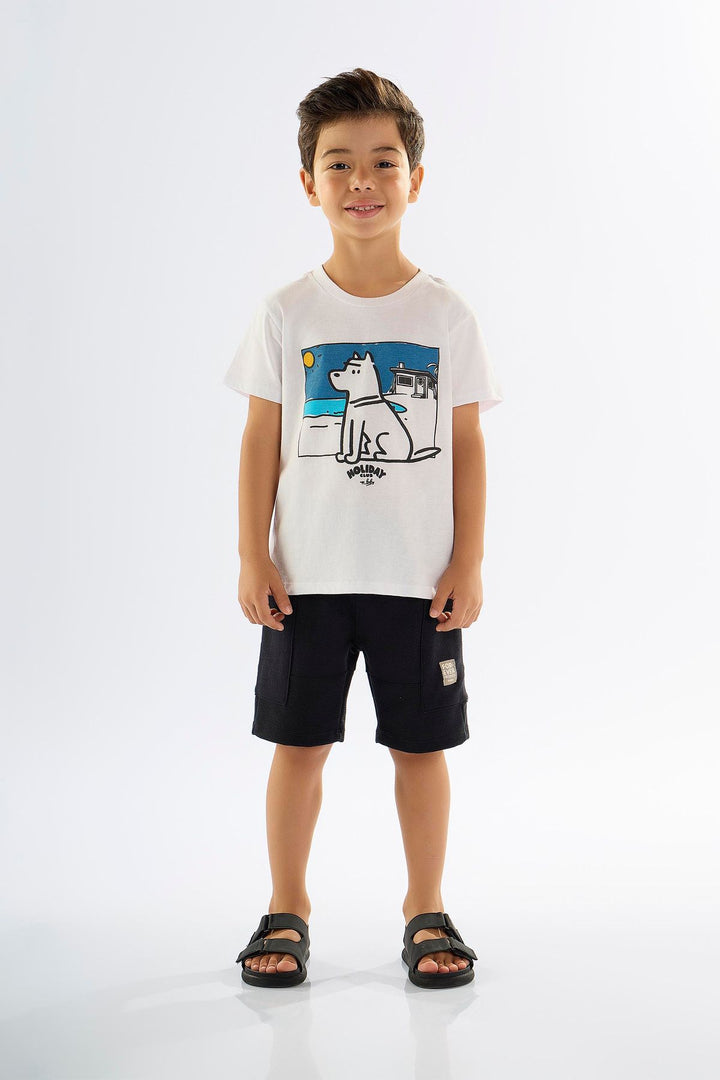 UP BABY NIÑO CONJ DE SHORT WHITE