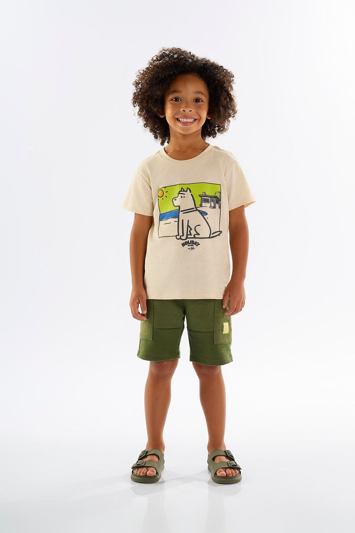 UP BABY NIÑO CONJ DE SHORT BEIGE