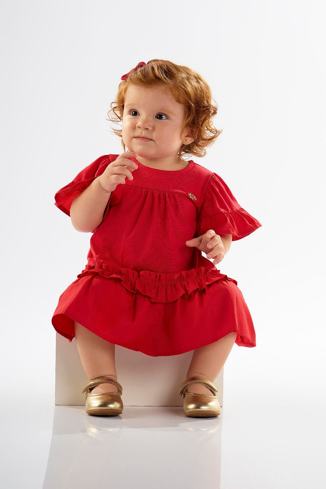 UP BABY BEBE NIÑA VESTIDO RED