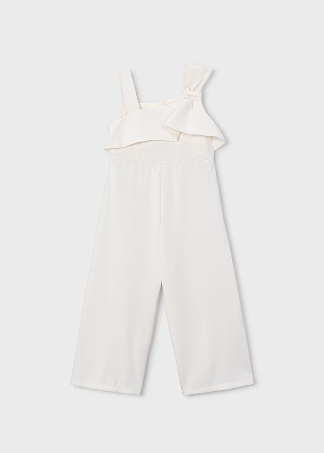 Mayoral Romper Crepe Lazada Crudo para Niña