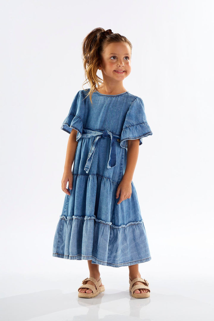 UP BABY NIÑA VESTIDO DENIM BLUE