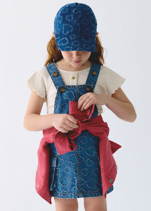 Mayoral Falda Denim Fluido Corazon para Niña