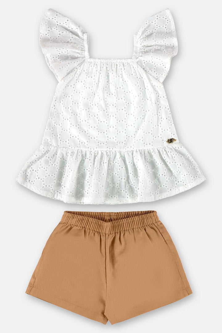 UP BABY NIÑA CONJ DE SHORT WHITE