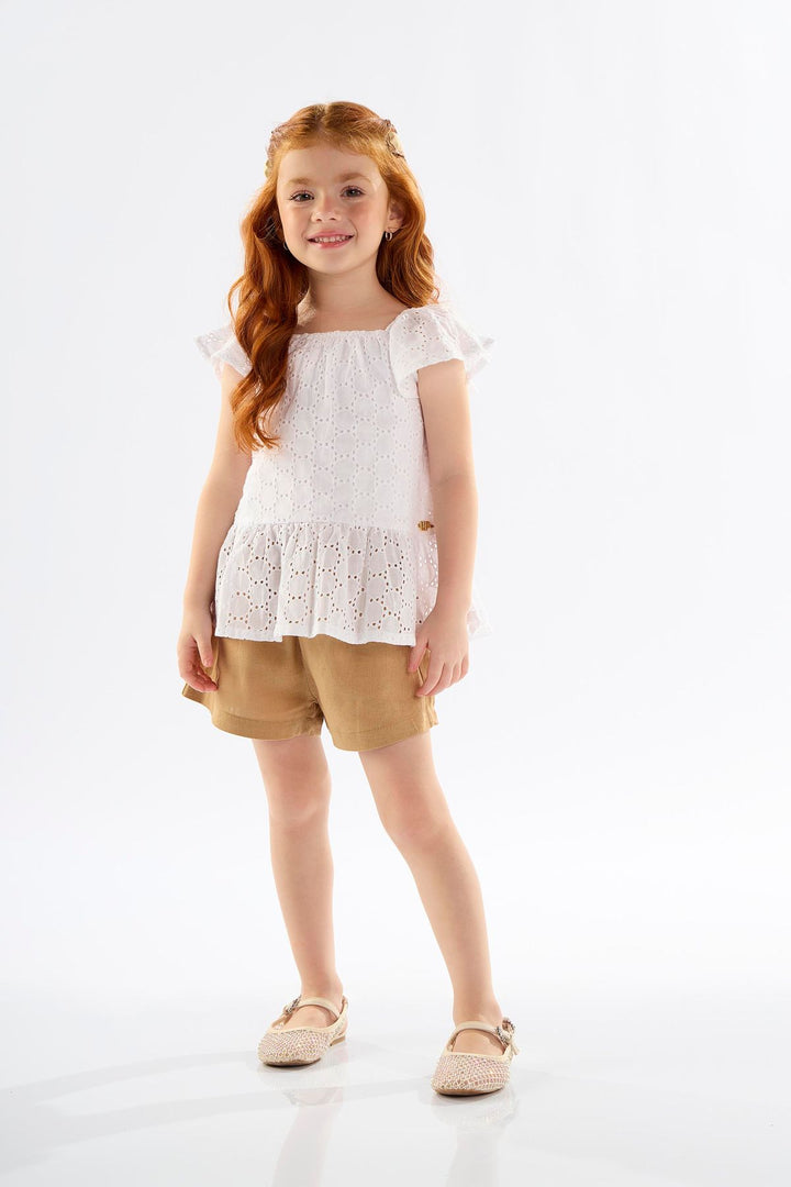 UP BABY NIÑA CONJ DE SHORT WHITE