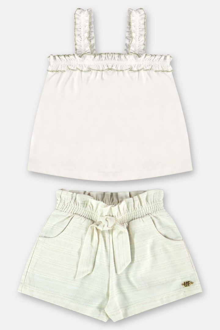 UP BABY NIÑA CONJ DE SHORT OFF WHITE