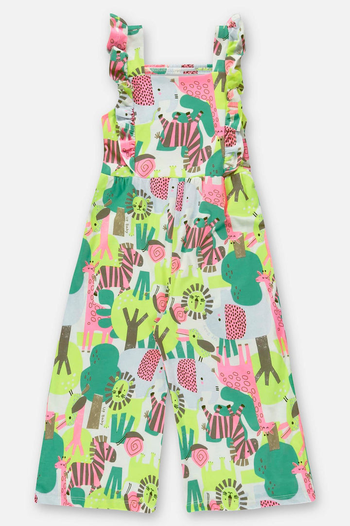 UP BABY NIÑA OVEROL PINK/NEON GREEN