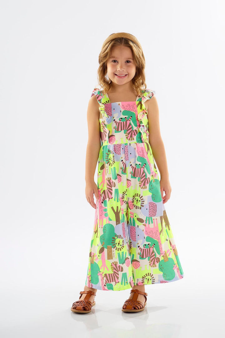 UP BABY NIÑA OVEROL PINK/NEON GREEN