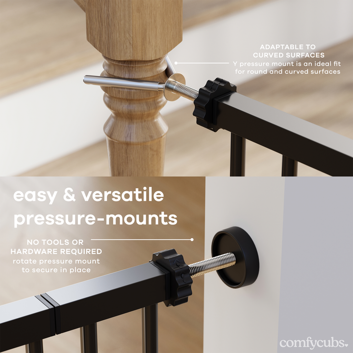 COMFY CUBS PUERTA DE SEGURIDAD PARA BEBE BLACK