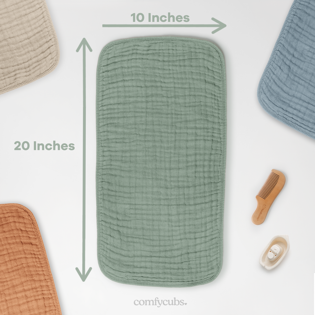 COMFY CUBS BEBE NIÑA  SACAGASES MUSLIN MULTI 6PK