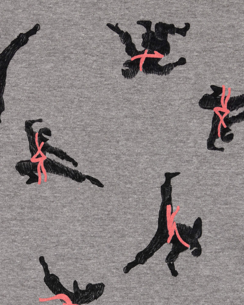 CARTERS NIÑO PIJAMA RED/GREY NINJA 4PK