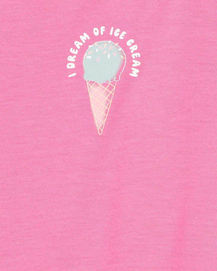 CARTERS NIÑA PIJAMA PINK ICE CREAM FLORAL