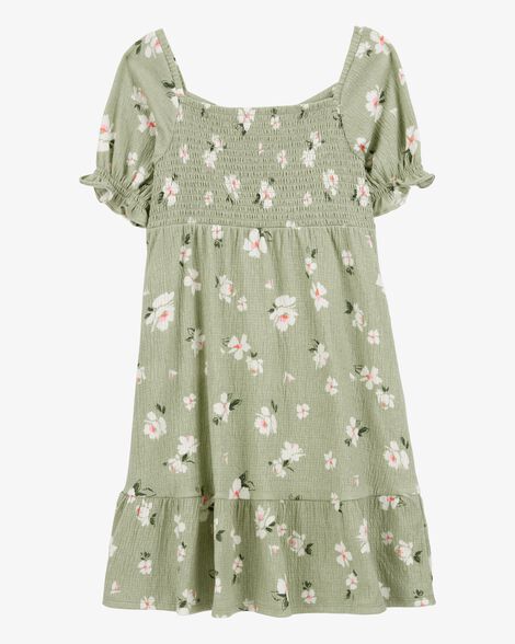 CARTERS NIÑA VESTIDO GREEN FLORAL