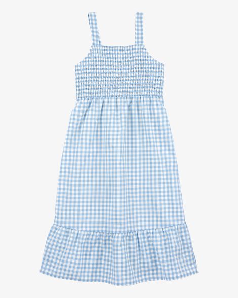 CARTERS NIÑA VESTIDO BLUE GINGHAM