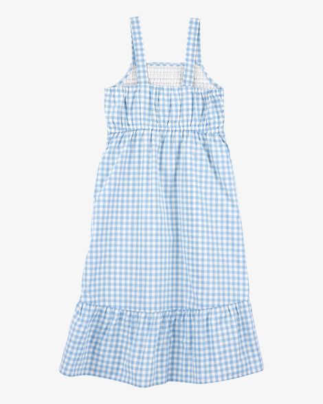 CARTERS NIÑA VESTIDO BLUE GINGHAM