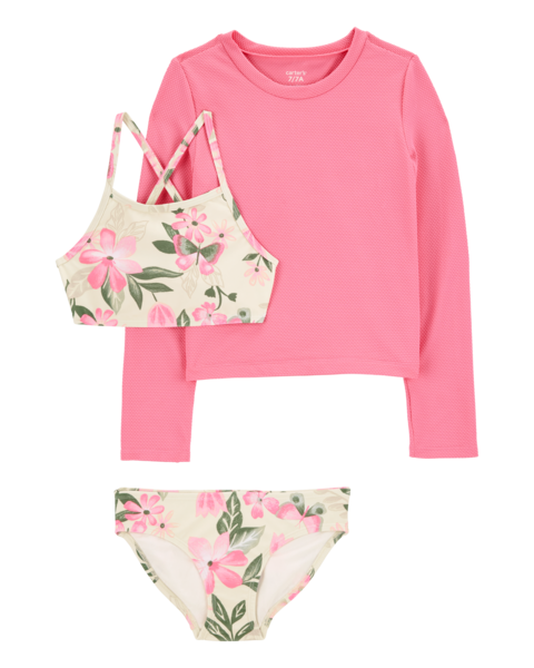 Carters Vestido de Baño Floral Pink Rg 3pk para Niña