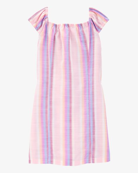 OSHKOSH NIÑA VESTIDO WOVEN BUTTON STRIPE