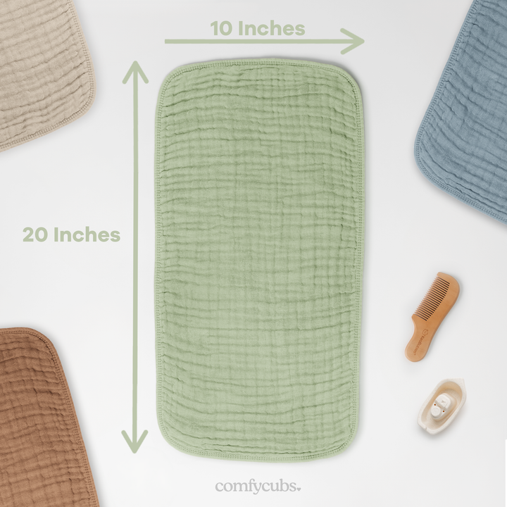 COMFY CUBS BEBE NIÑO SACAGASES MUSLIN SAGE 6PK