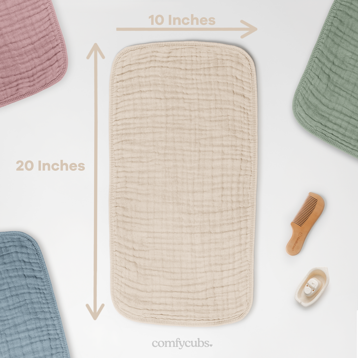 COMFY CUBS BEBE NIÑO SACAGASES MUSLIN SAND 6PK