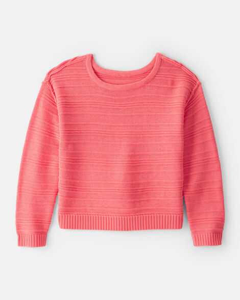 OSHKOSH NIÑA ABRIGO SWEATER CORAL