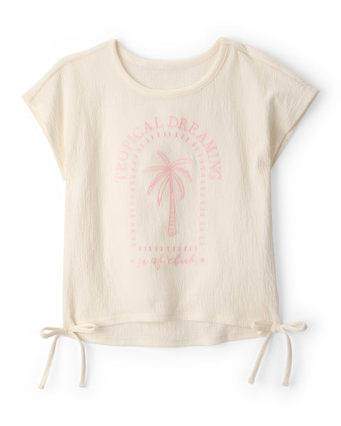 Carters Tshirt Crinkle White para Niña