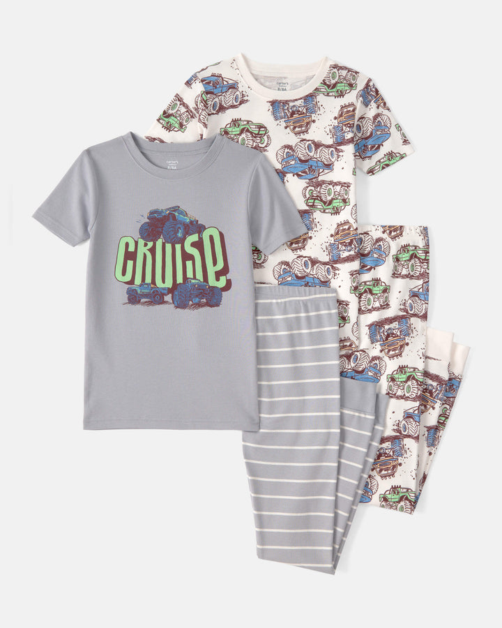 CARTERS NIÑO PIJAMA COTTON 4PCS