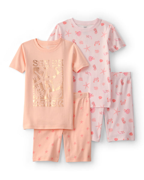 Carters Pijama Cotton 4pcs para Niña