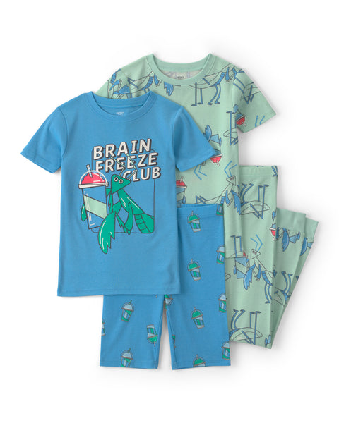 Carters Pijama Cotton Print 4pcs para Niño