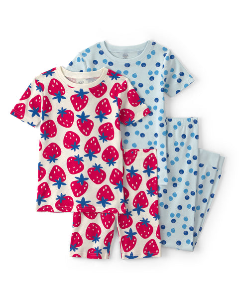 Carters Pijama Cotton Print 4pcs para Niña