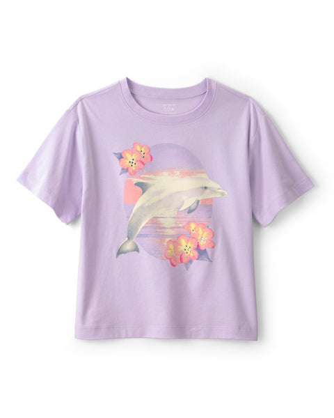 Carters Tshirt Oversized Purple para Niña