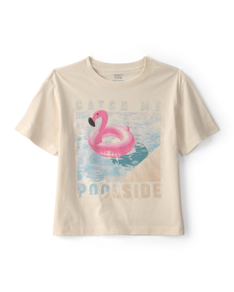 Carters Tshirt Oversized White para Niña