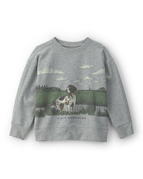 Carters Abrigo Graphic Crew Scenic Dog Grey para Niño