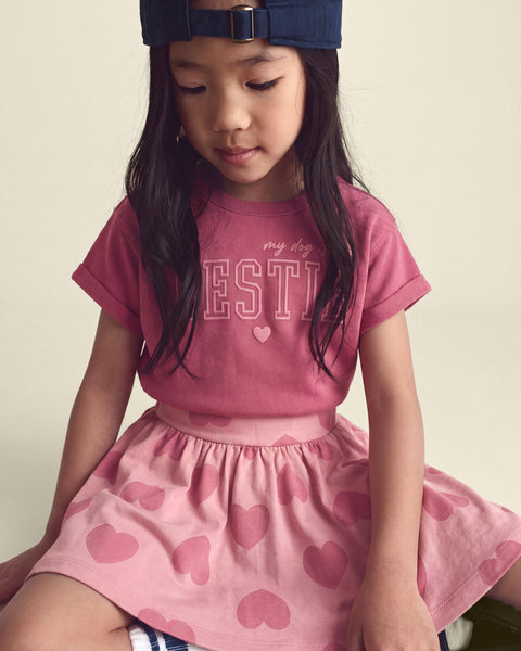 Carters Falda Heart Print Pink para Niña