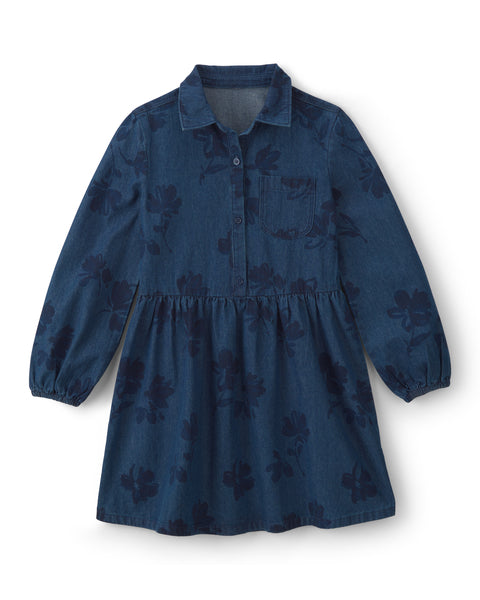 OSHKOSH NIÑA CAMISA M/L CHAMBRAY FLORAL