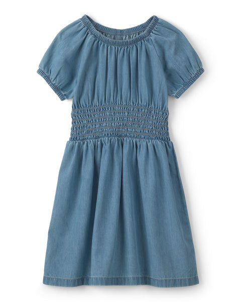 OSHKOSH NIÑA VESTIDO SMOCK WAIST CHAMBRAY