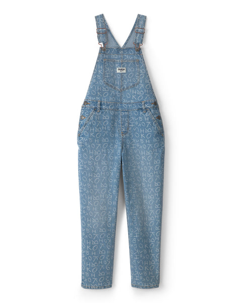 OSHKOSH NIÑA OVEROL DENIM ALPHABET PRINT