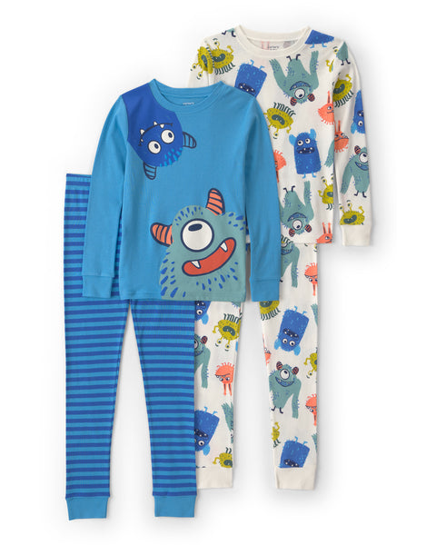 Carters Pijama Cotton Boy Monster 4pcs para Niño
