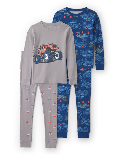 Carters Pijama Cotton Monster Truck 4pcs para Niño