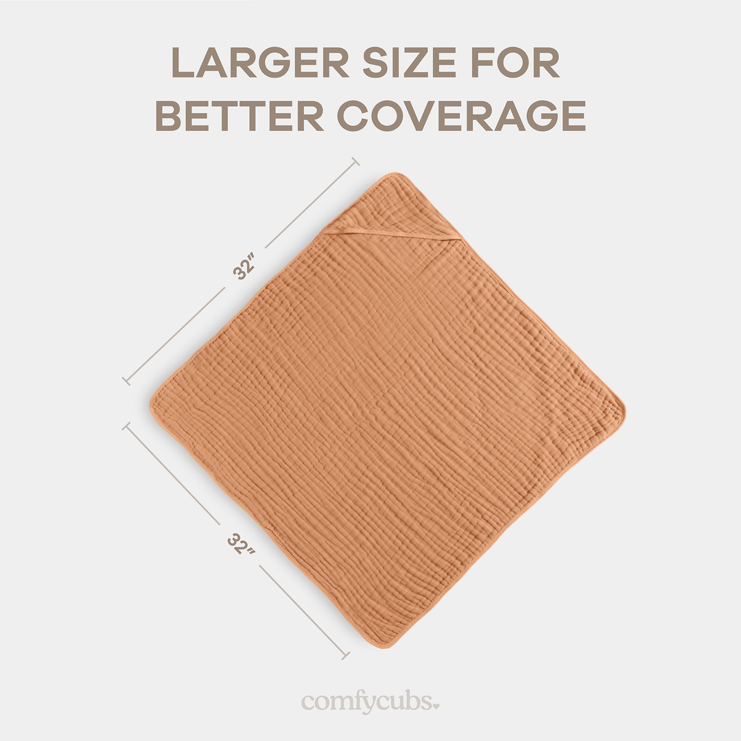 COMFY CUBS TOALLA CON CAPUCHA CARAMEL 2PK