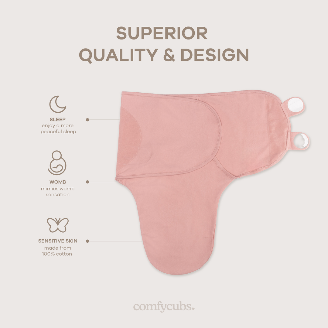 COMFY CUBS BEBE NIÑA ENCHUMBADOR EASY BLUSH/MAUVE/MULBERRY SM