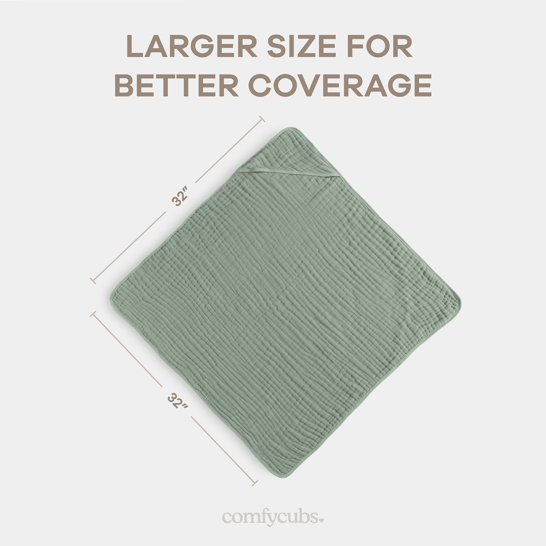 COMFY CUBS TOALLA CON CAPUCHA FERN 2PK