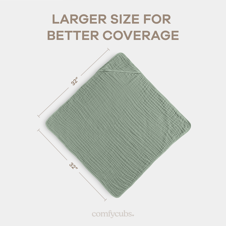 COMFY CUBS TOALLA CON CAPUCHA FERN 2PK