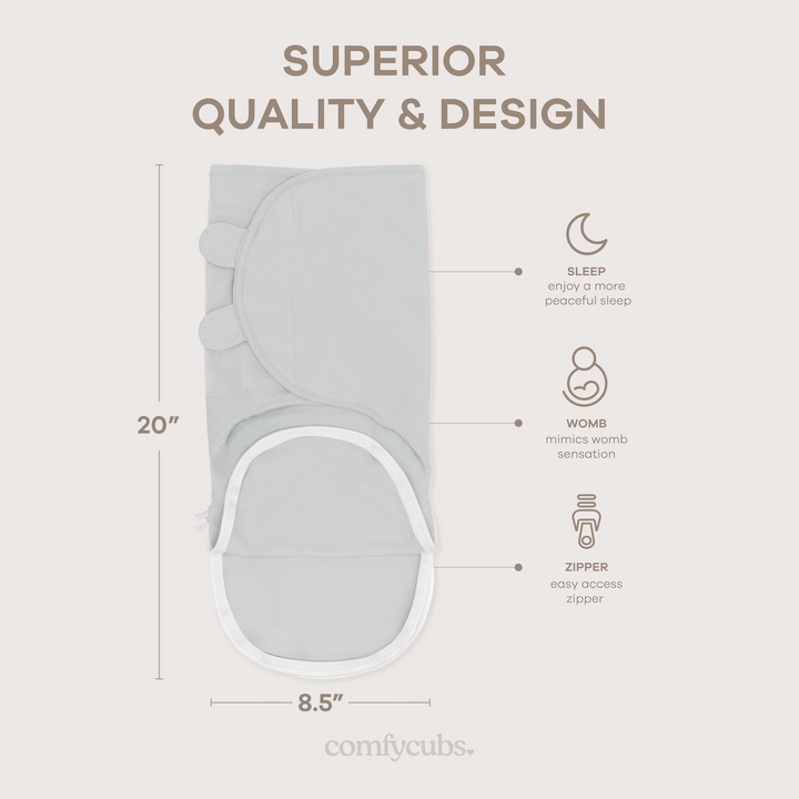 COMFY CUBS BEBE NIÑA ENCHUMBADOR CON ZIPPER LIGHT BLUSH/BLUSH/MAUVE S/M