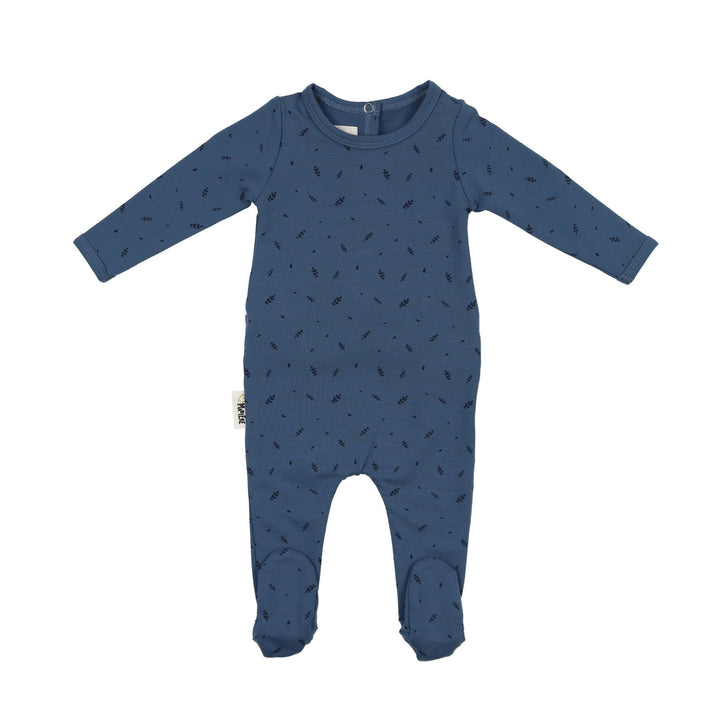MANIERE BEBE NIÑO PIJAMA ELEGANT LEAVES ROYAL BLUE