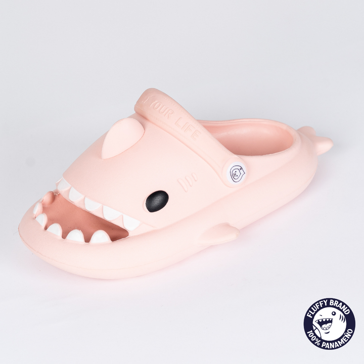 FLUFFY NIÑA CHANCLETA SHARK BABY PINK
