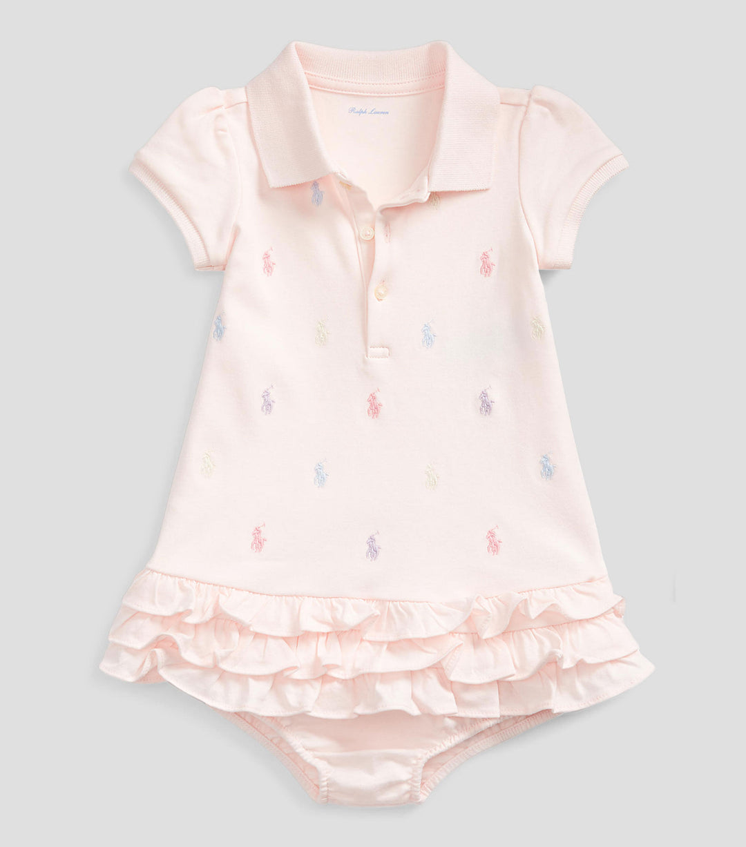 RALPH LAUREN BEBE NIÑA VESTIDO DELICATE PINK