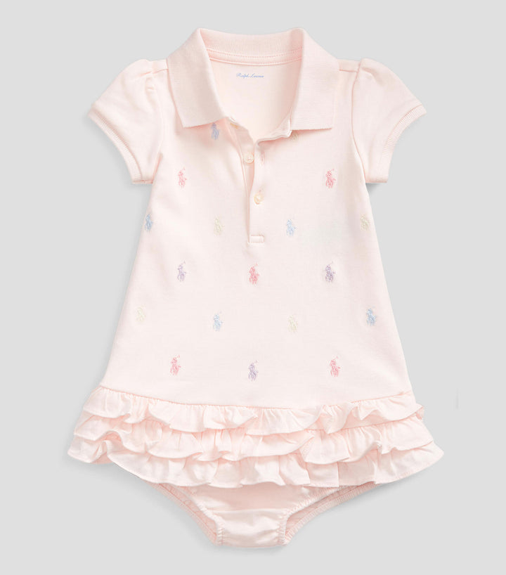 RALPH LAUREN BEBE NIÑA VESTIDO DELICATE PINK