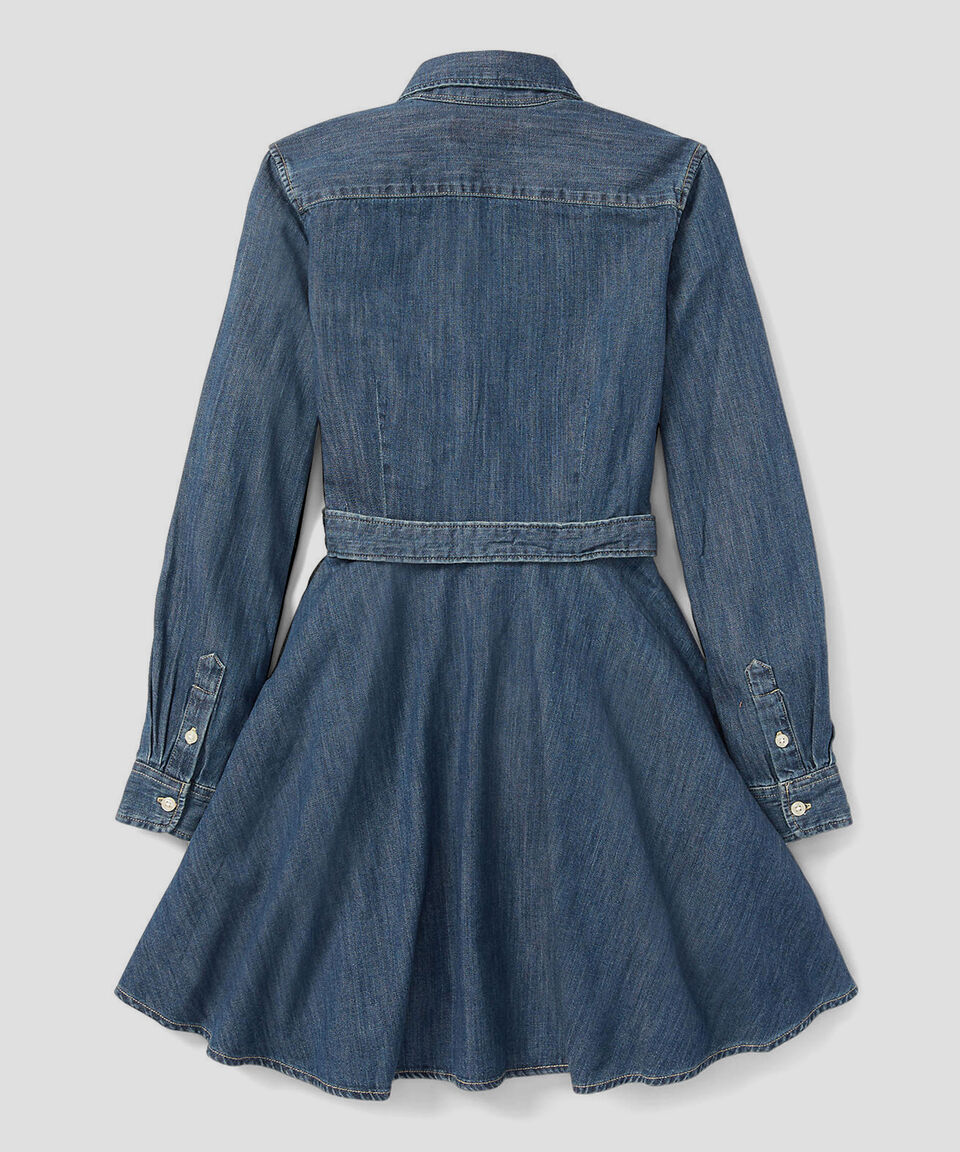 RALPH LAUREN NIÑA VESTIDO LT WT DENIM INDIGO
